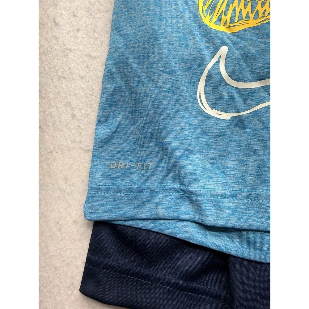Nike Toddler Boys Dri-FIT Dropsets T-Shirt & Shorts 2-Piece Set 2T NWT Blue